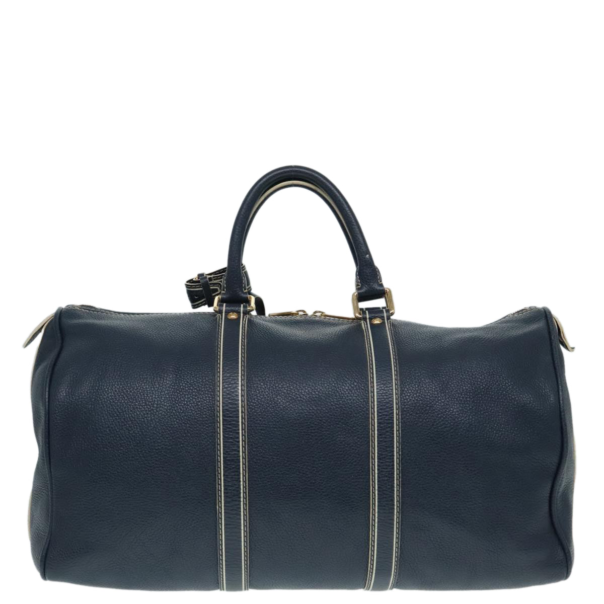 Louis Vuitton Keepall 50 Navy Leather Travel Bag