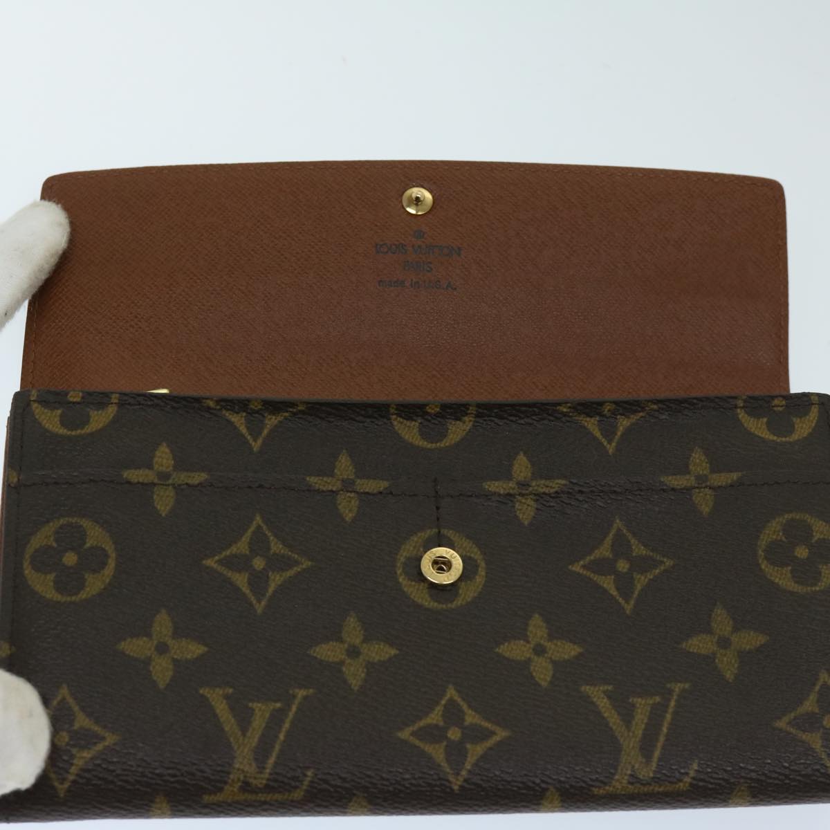 Louis Vuitton Portefeuille Sarah Brown Canvas Wallet
