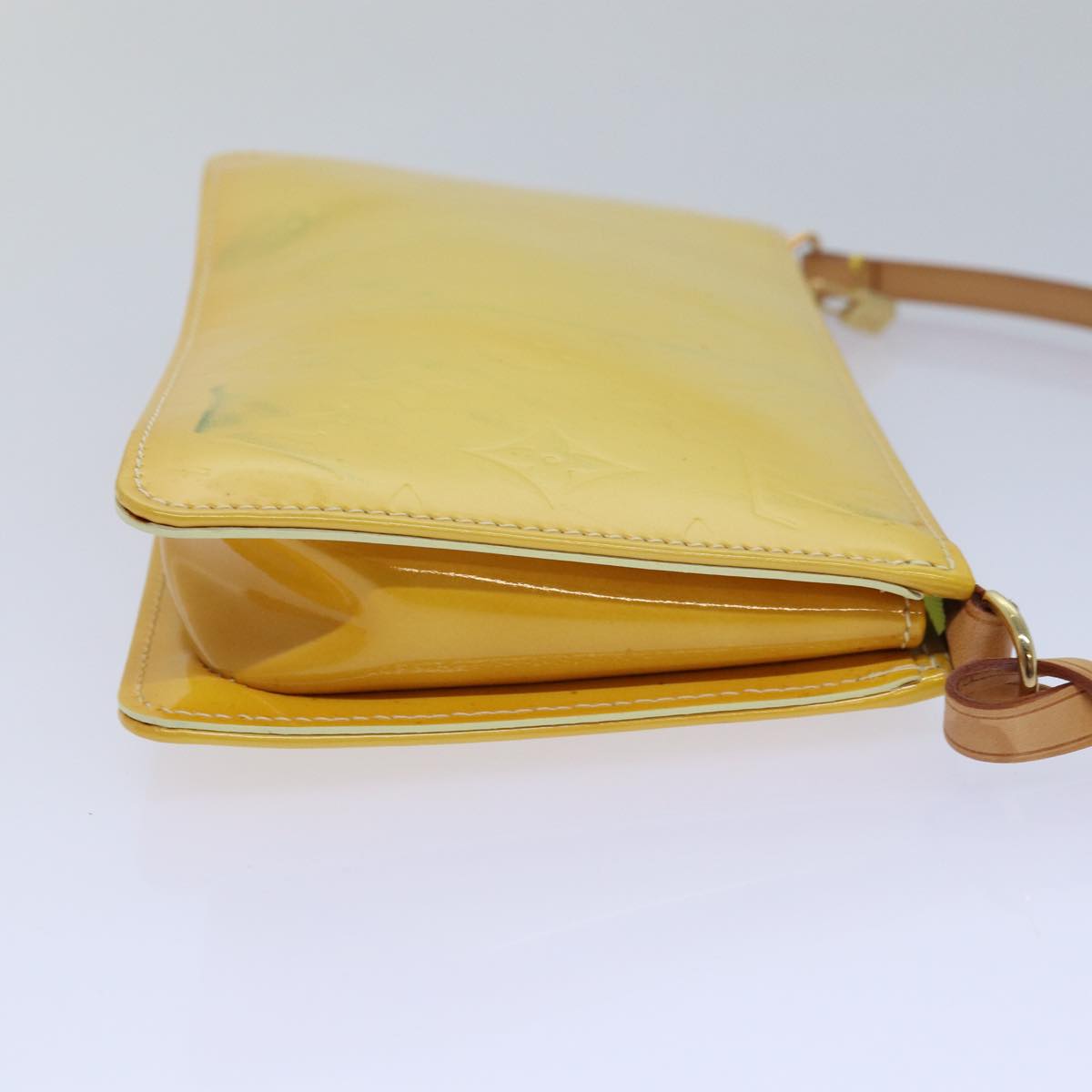 Louis Vuitton Lexington Yellow Patent Leather Clutch Bag