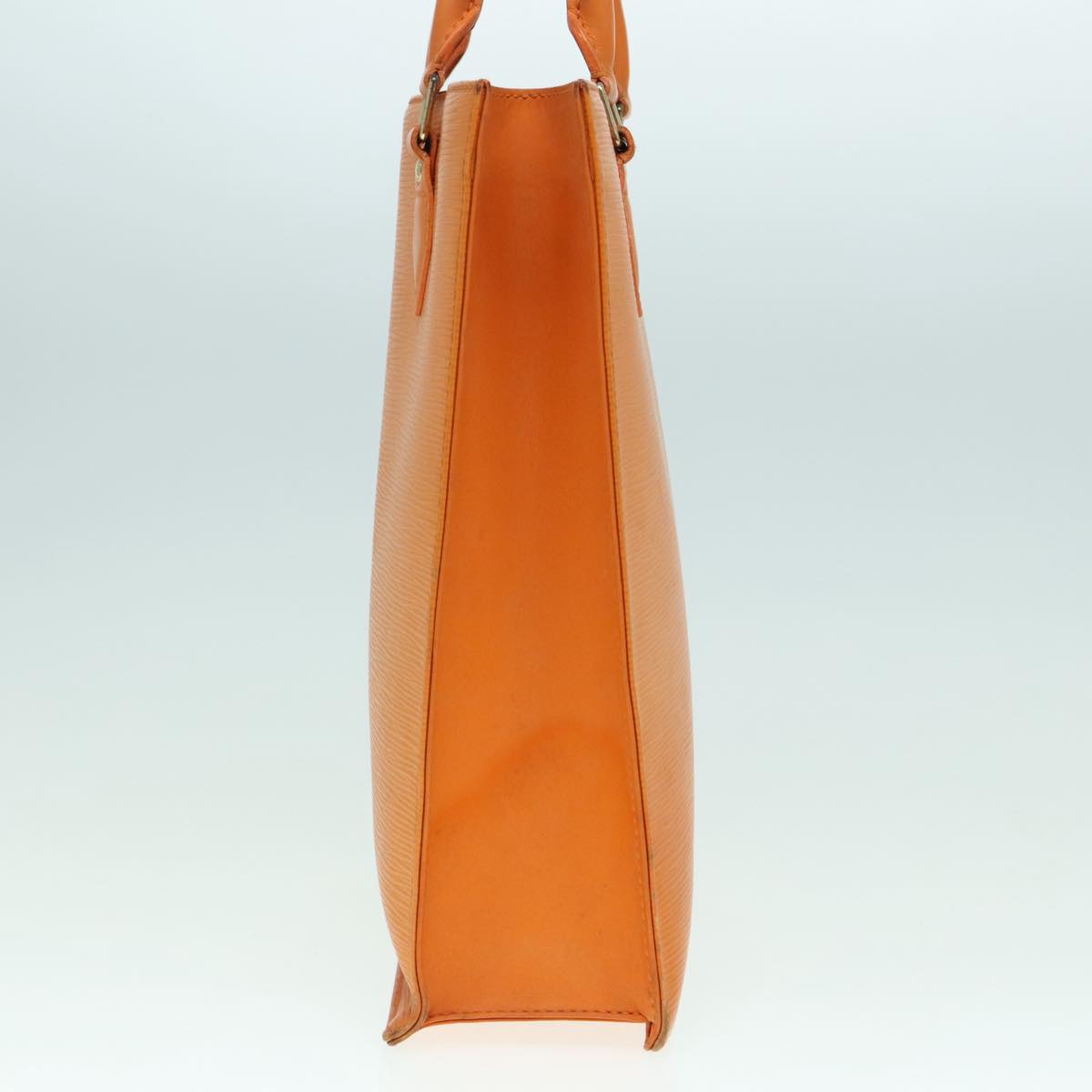 Louis Vuitton Sac Plat Orange Leather Tote Bag