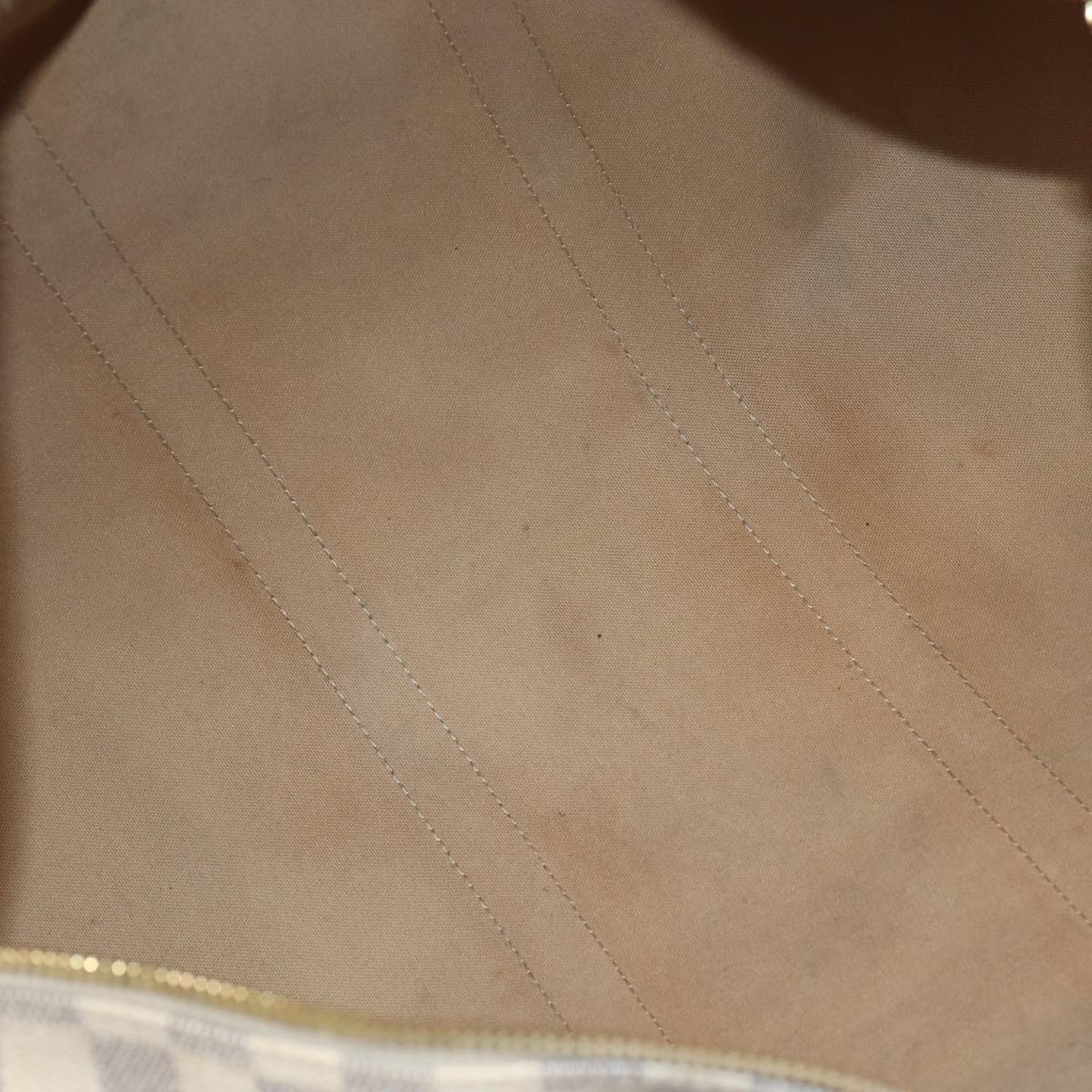 Louis Vuitton Keepall Bandouliere 45 White Canvas Travel Bag