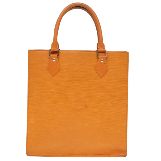 Louis Vuitton Sac Plat Orange Leather Tote Bag