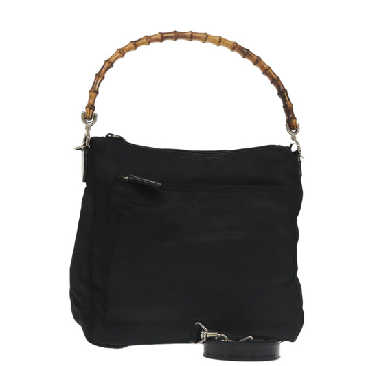 Gucci Bamboo Black Synthetic Handbag ()