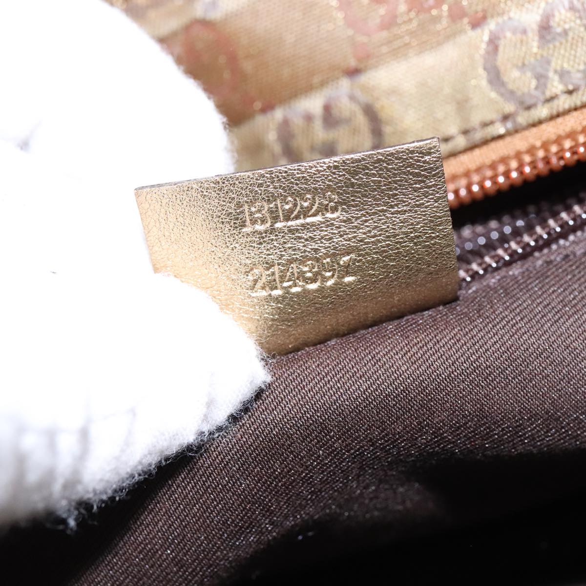 Gucci Gg Crystal Grey Canvas Handbag