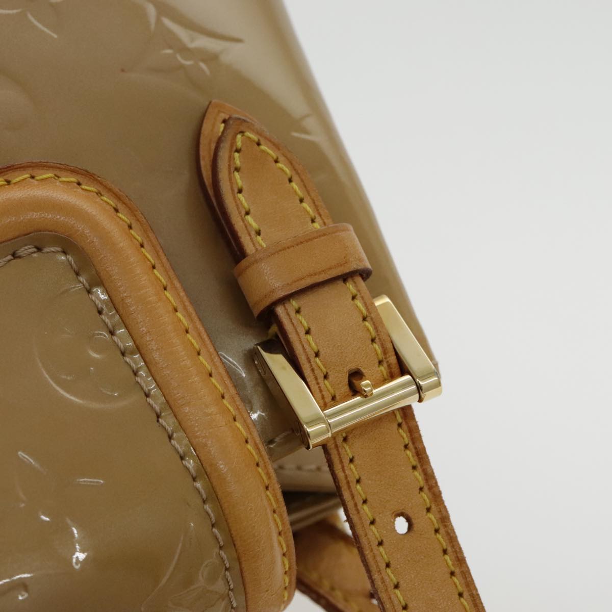 Louis Vuitton Biscayne Bay Brown Patent Leather Shoulder Bag