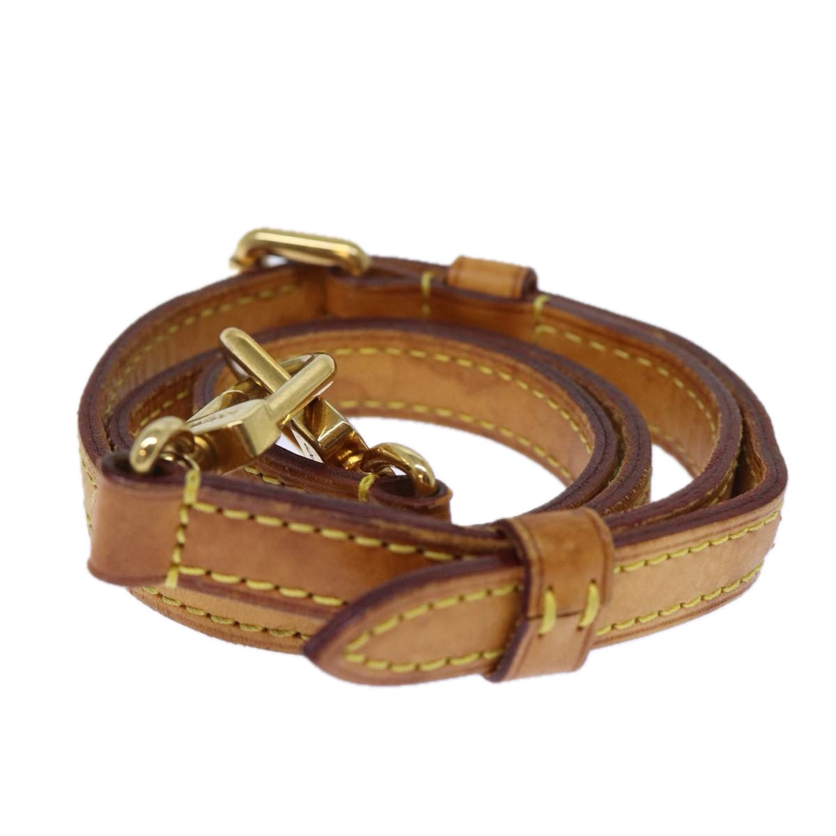 Louis Vuitton Shoulder Strap Beige Leather Bag Jewelry
