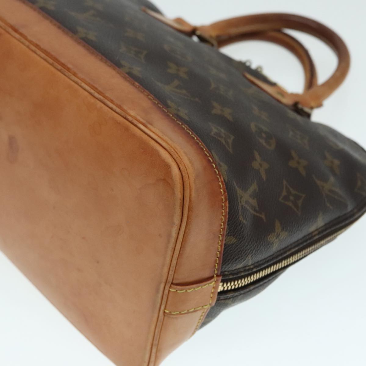 Louis Vuitton Alma Brown Canvas Handbag