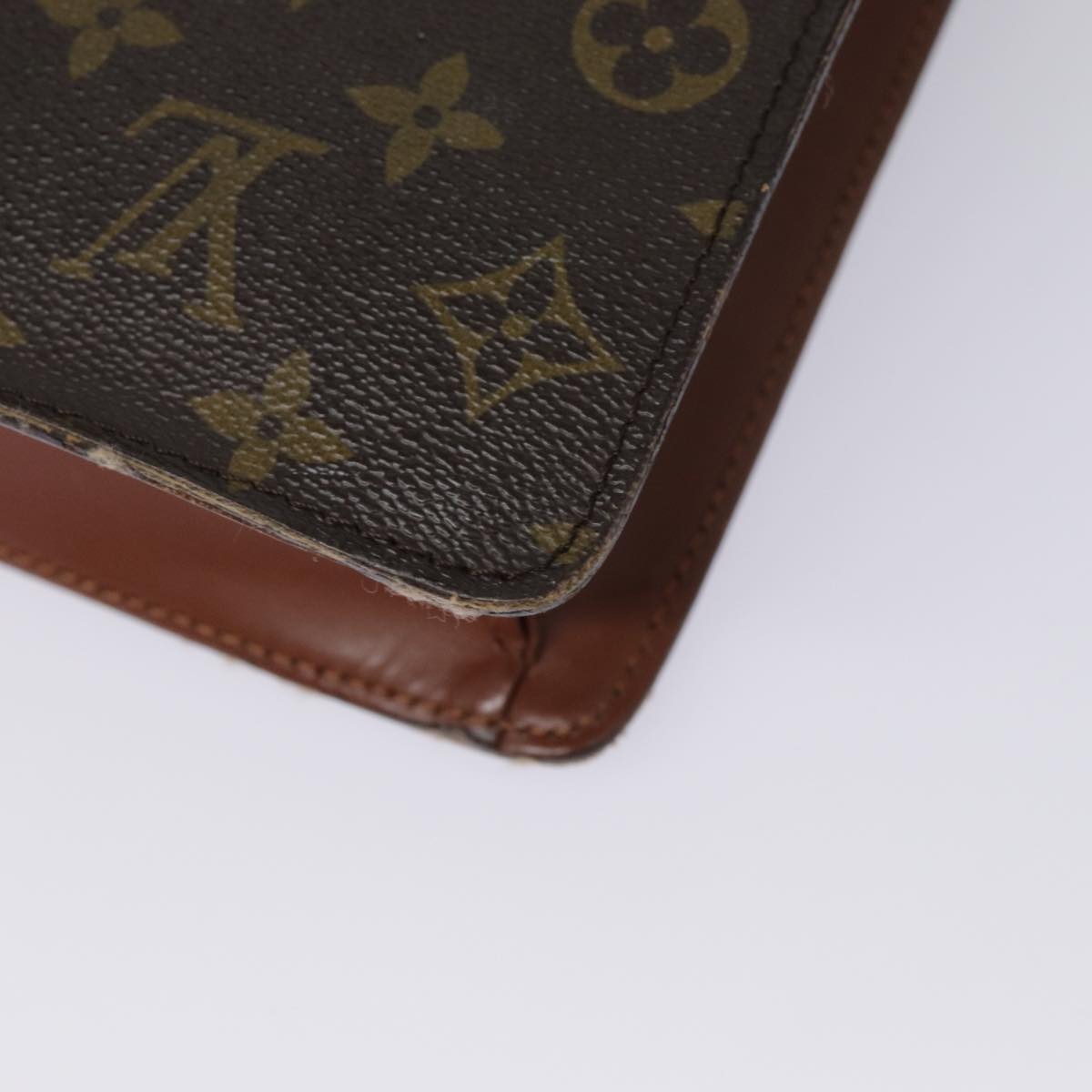 Louis Vuitton Document Case Brown Canvas Briefcase Bag