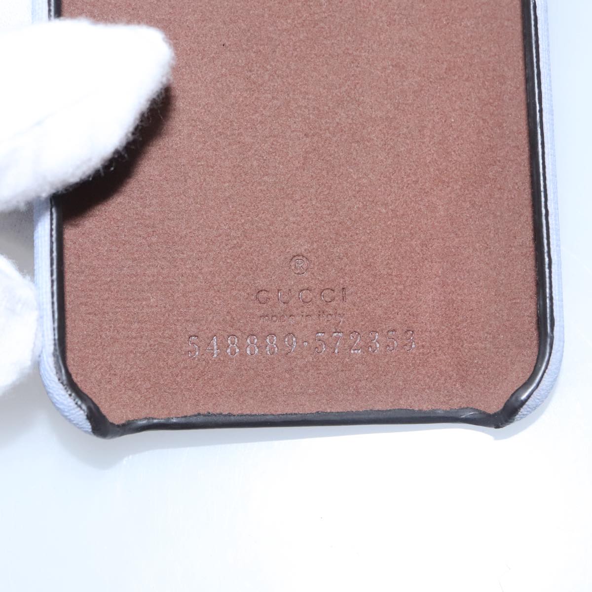Gucci Purple Leather Phone Jewelry