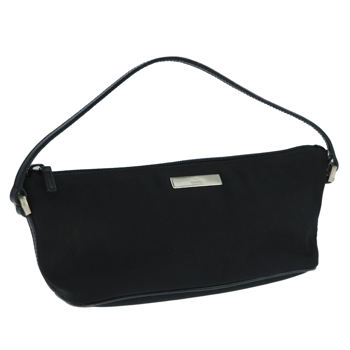 Gucci Baguette Black Canvas Clutch Bag
