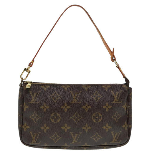 Louis Vuitton Pochette Accessoire Brown Canvas Clutch Bag