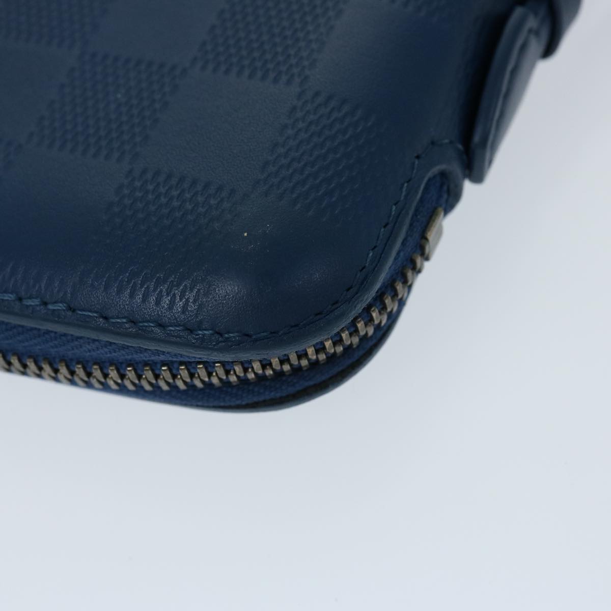 Louis Vuitton Atholl Blue Leather Clutch Bag