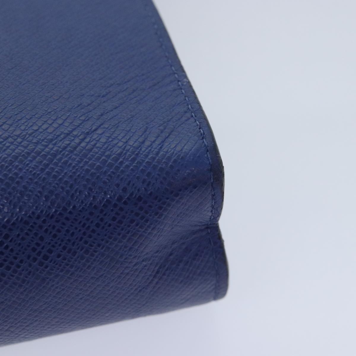 Louis Vuitton Pochette Voyage Blue Leather Clutch Bag
