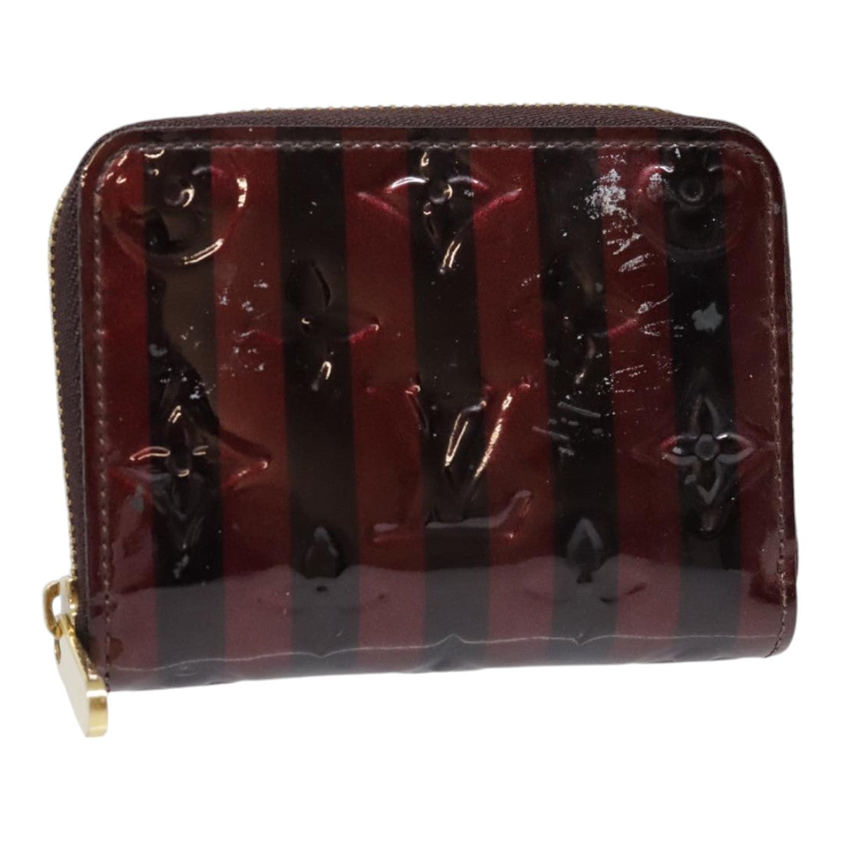 Louis Vuitton Zippy Coin Purse Burgundy Patent Leather Wallet