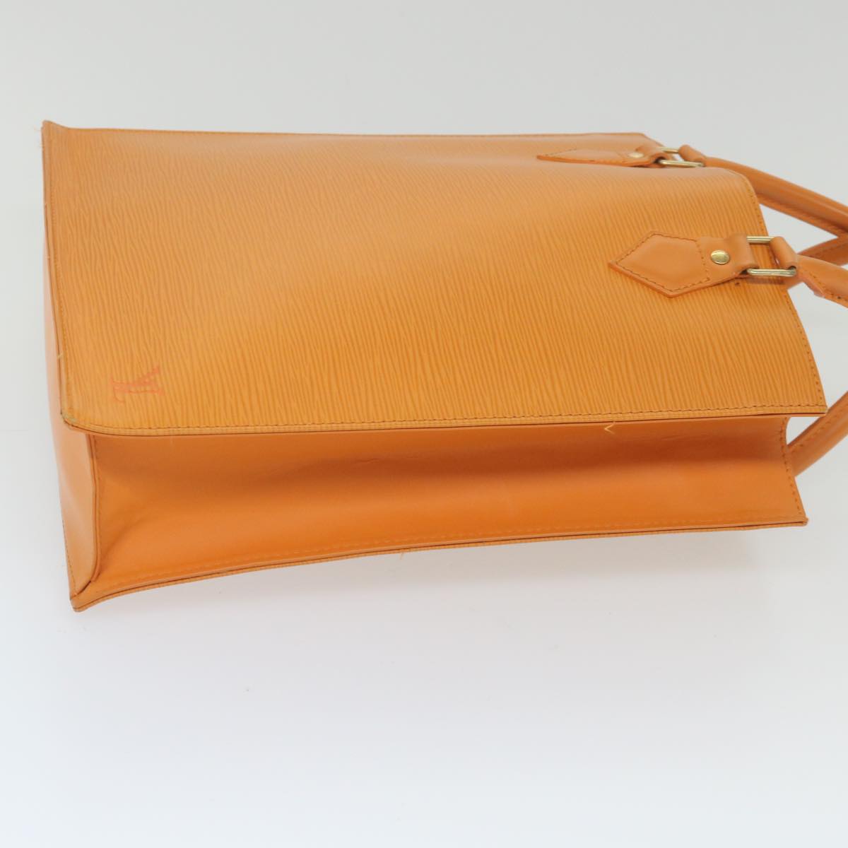 Louis Vuitton Sac Plat Orange Leather Handbag