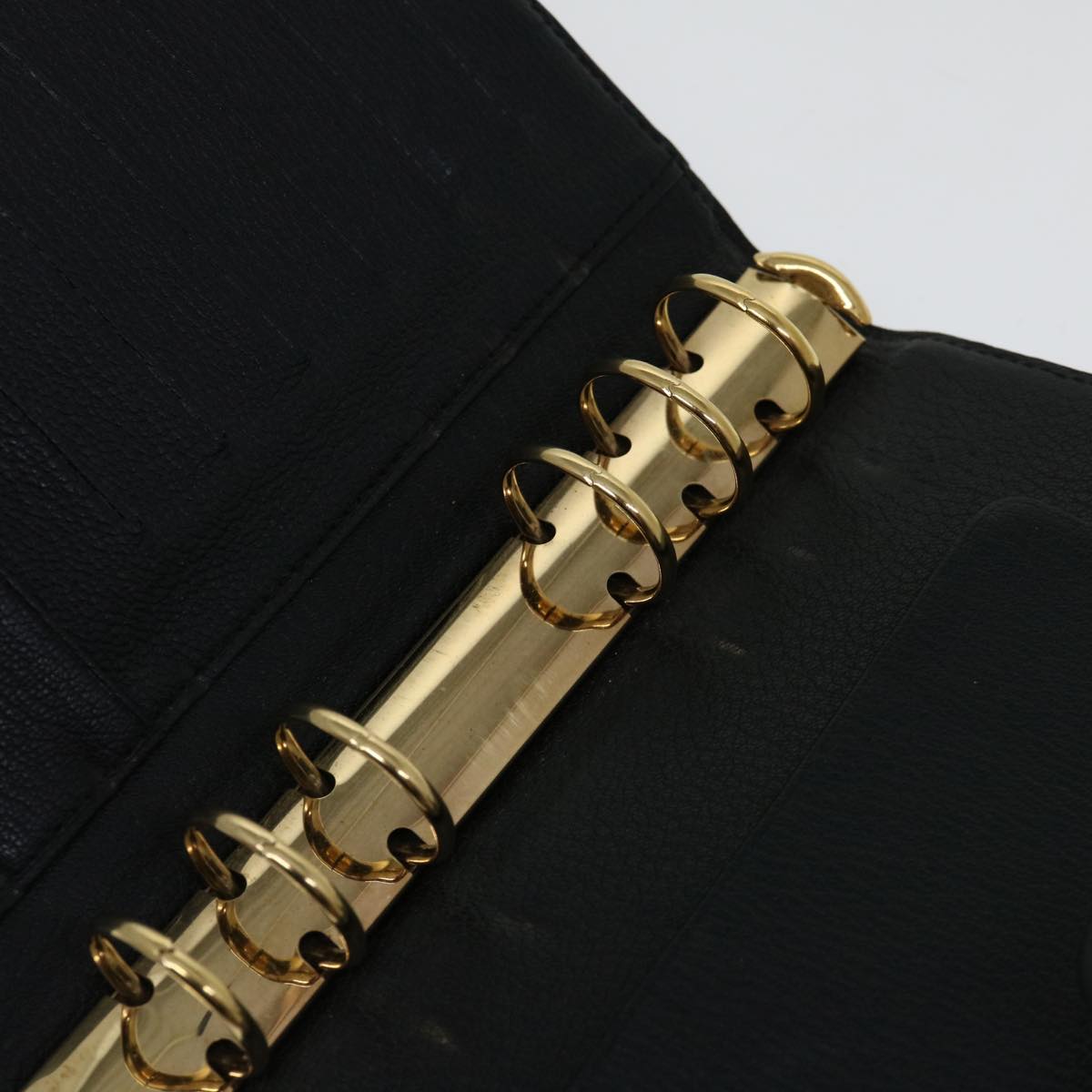 Louis Vuitton Agenda Mm Black Leather Wallet
