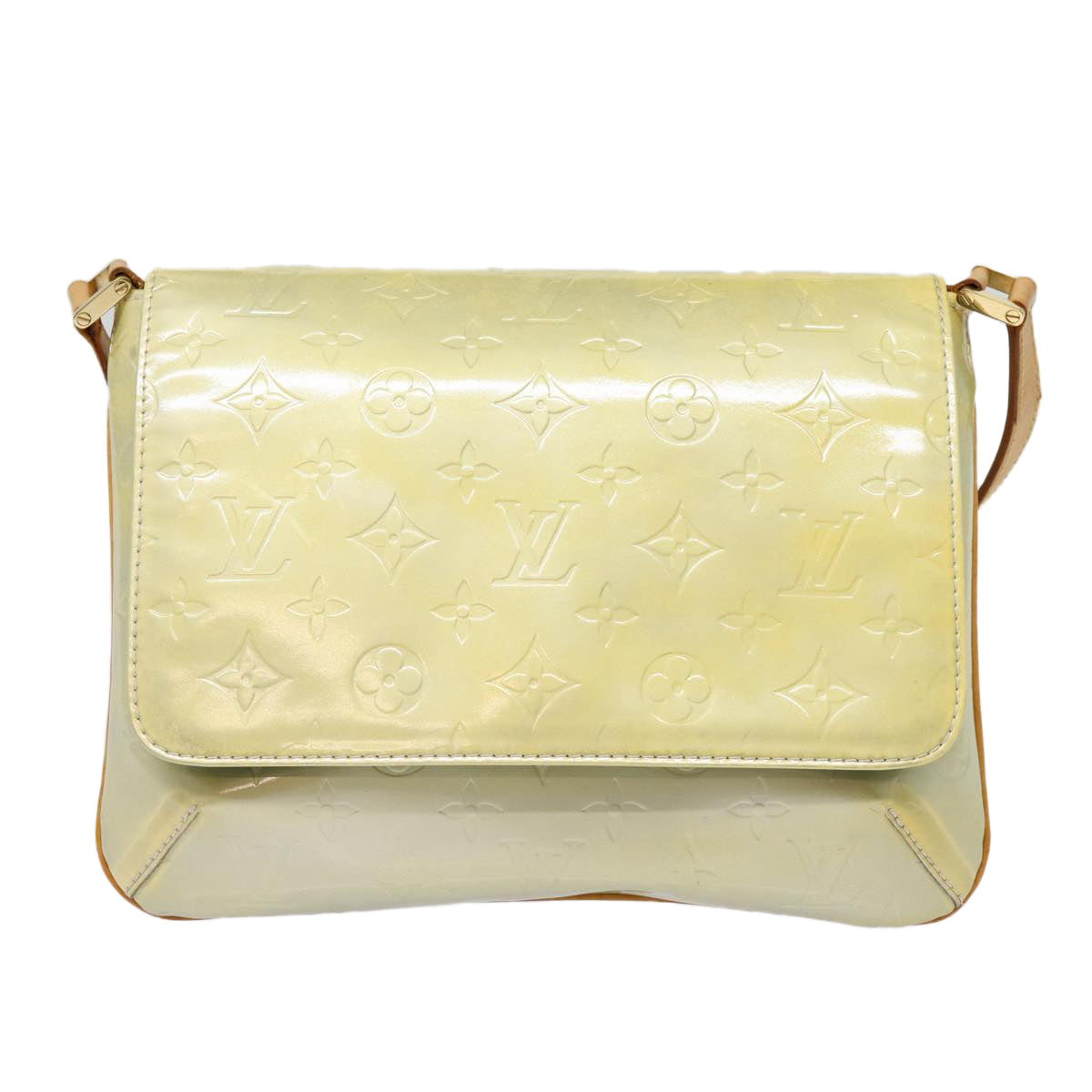 Louis Vuitton Thompson Street Grey Patent Leather Shoulder Bag