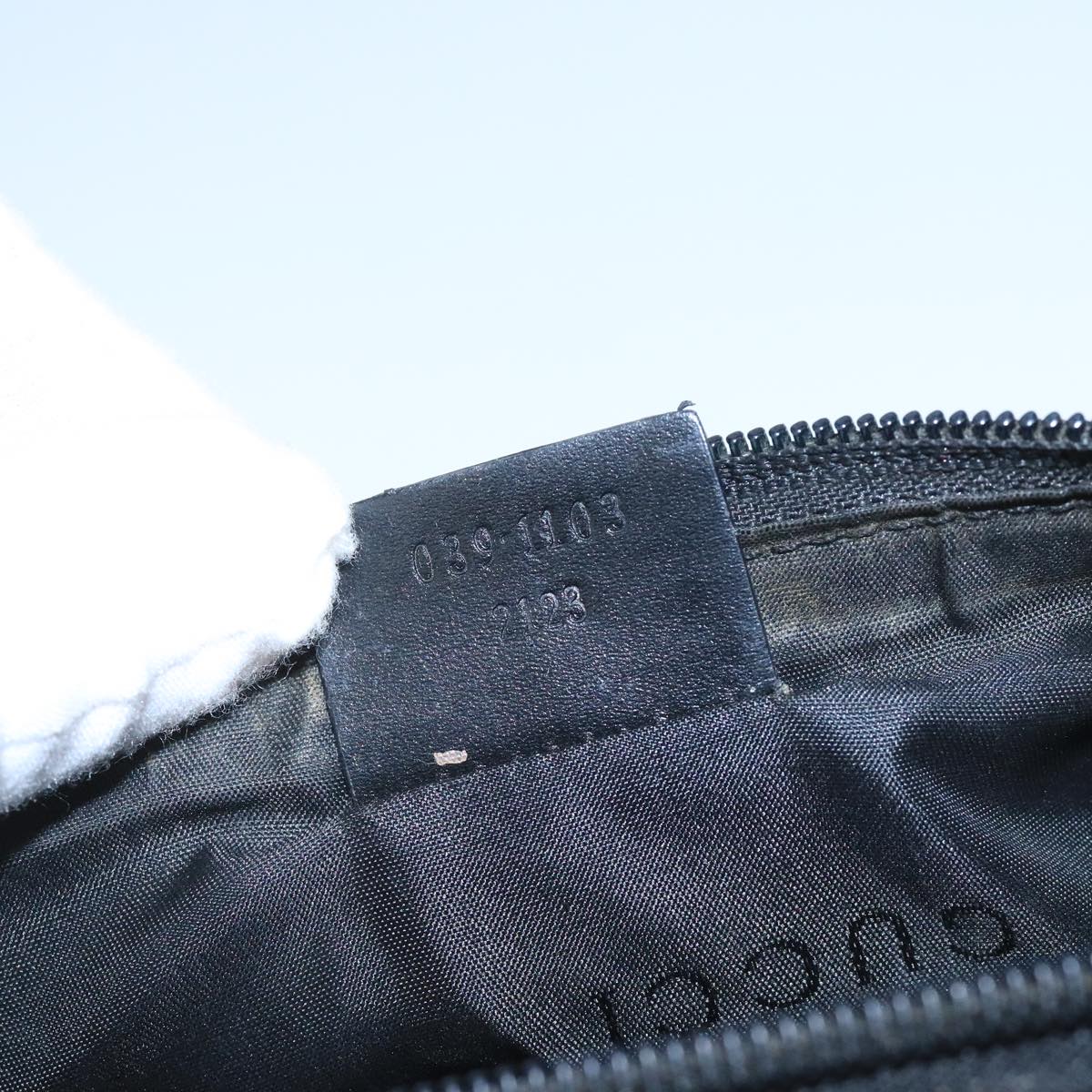 Gucci Baguette Black Canvas Clutch Bag