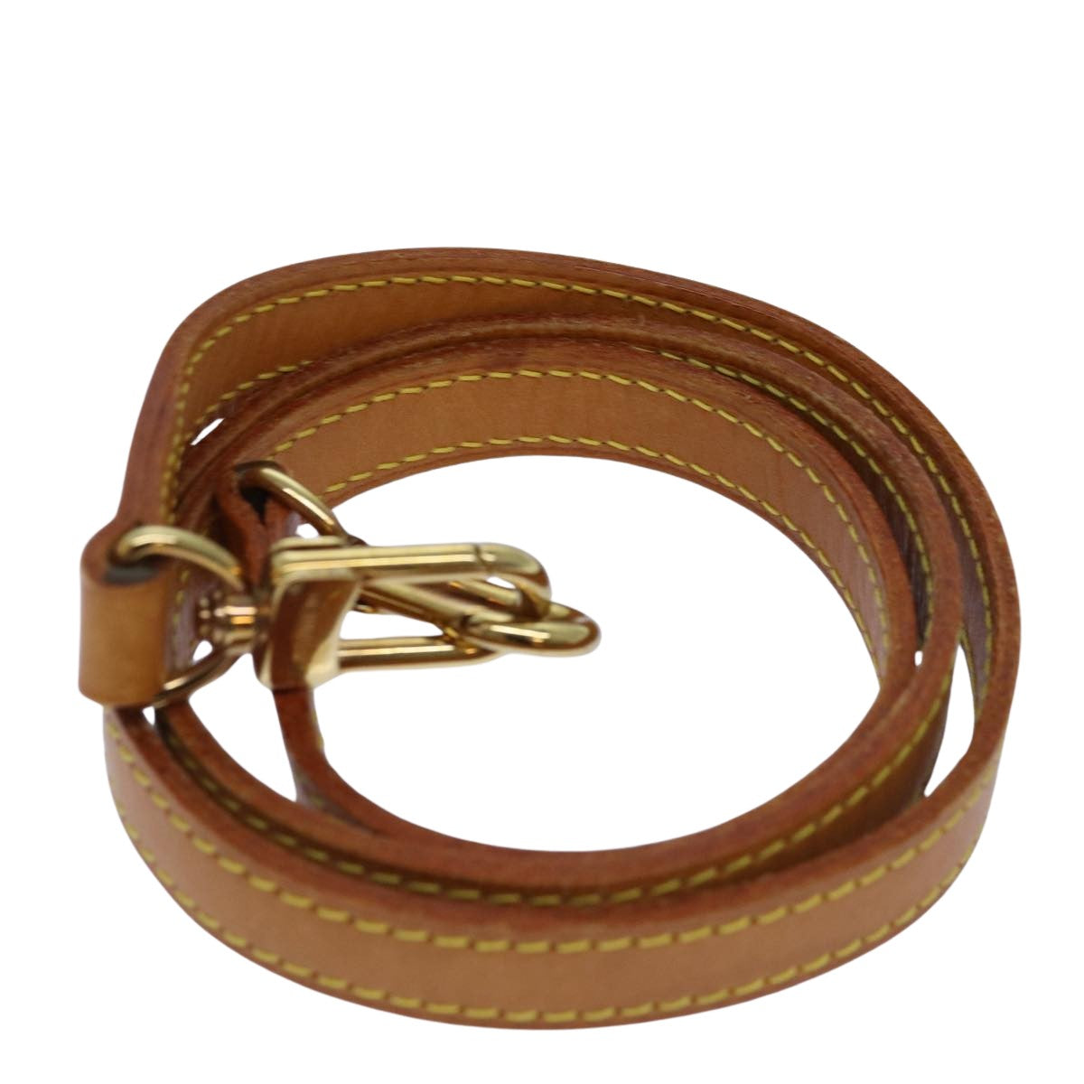 Louis Vuitton Shoulder Strap Beige Leather Bag Jewelry