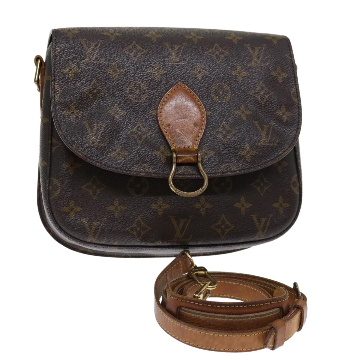 Louis Vuitton Saint Cloud Brown Canvas Shoulder Bag