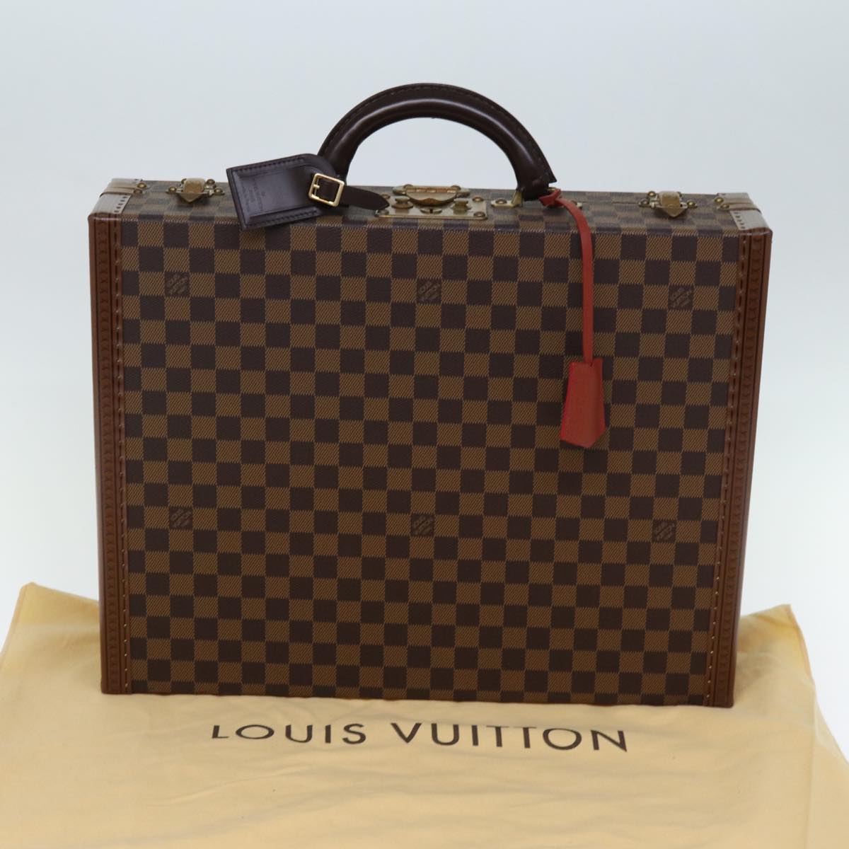 Louis Vuitton Attache Case Brown Canvas Travel Bag