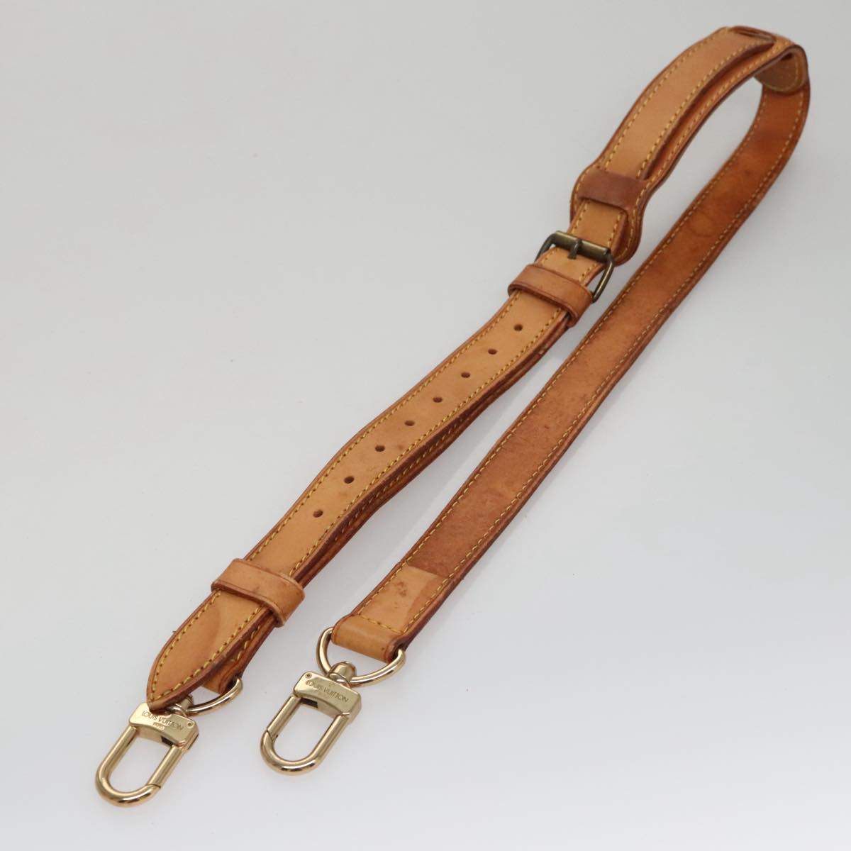 Louis Vuitton Shoulder Strap Beige Leather Bag Jewelry