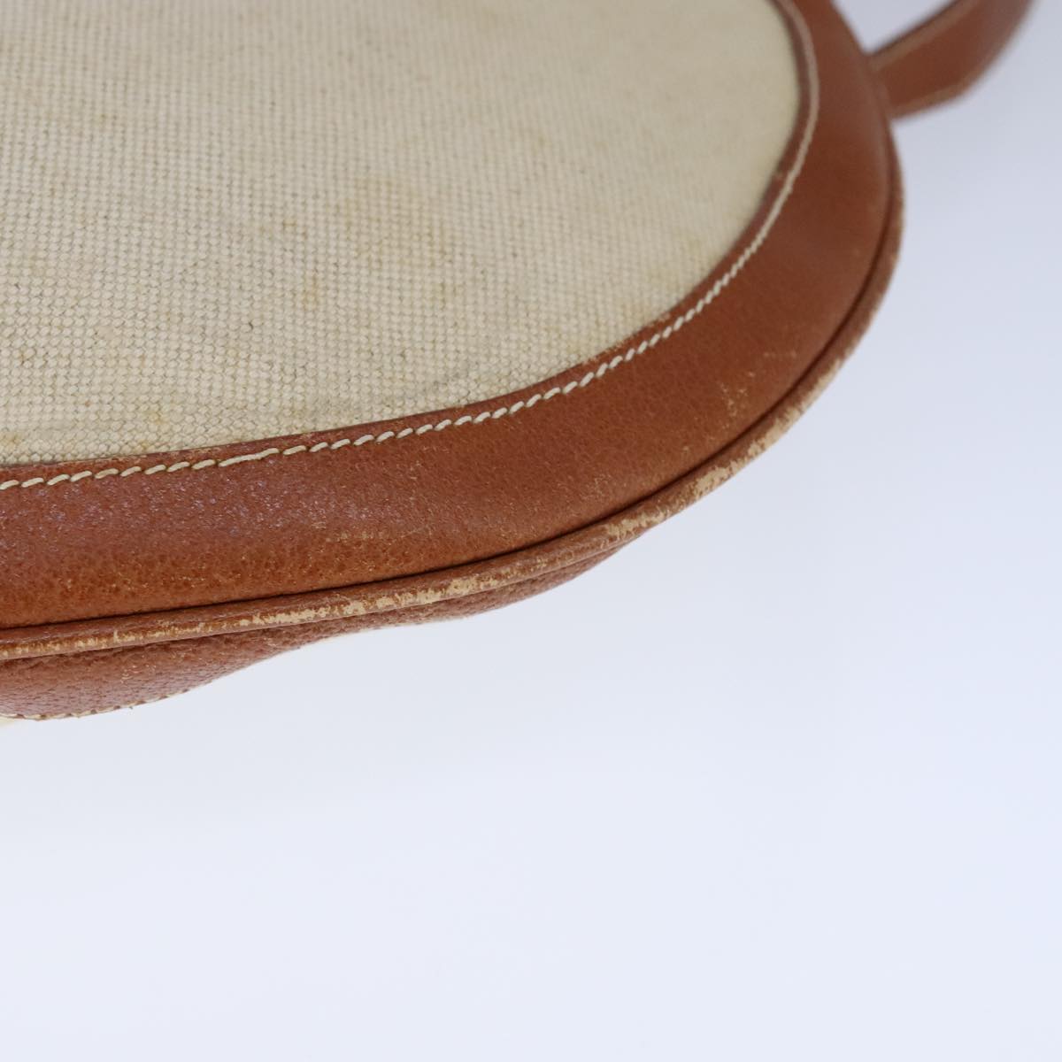 Gucci Vintage Beige Canvas Shoulder Bag