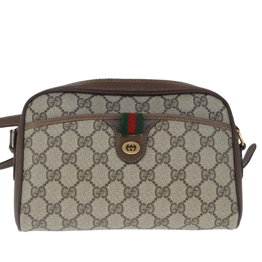 Gucci Sherry Beige Canvas Shoulder Bag ()