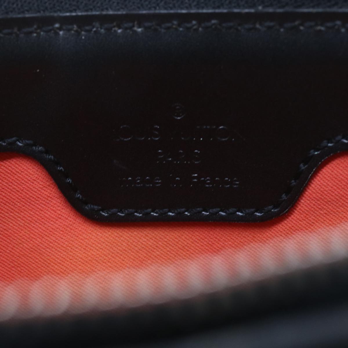 Louis Vuitton Delmonico Black Leather Clutch Bag