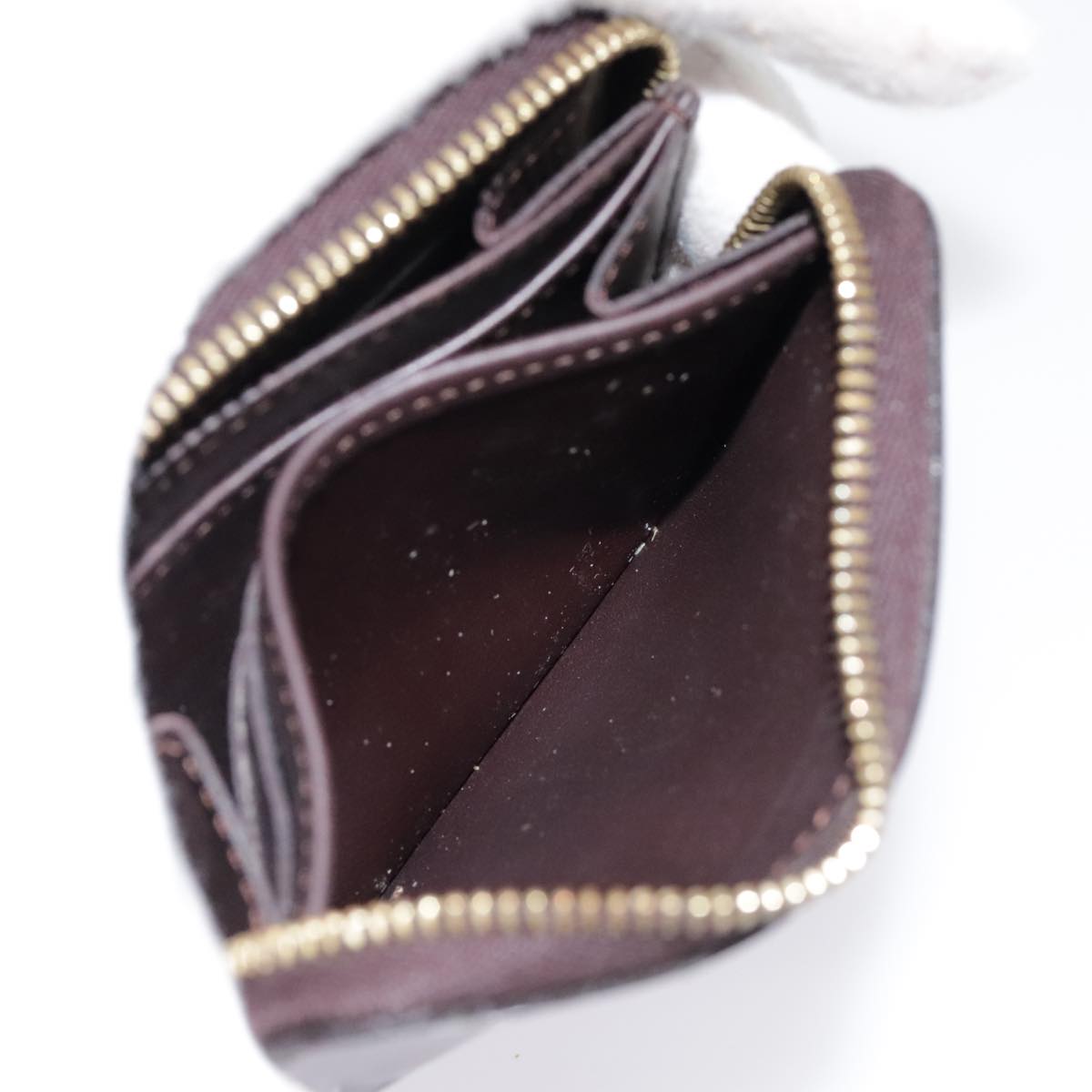 Louis Vuitton Zippy Coin Purse Burgundy Patent Leather Wallet