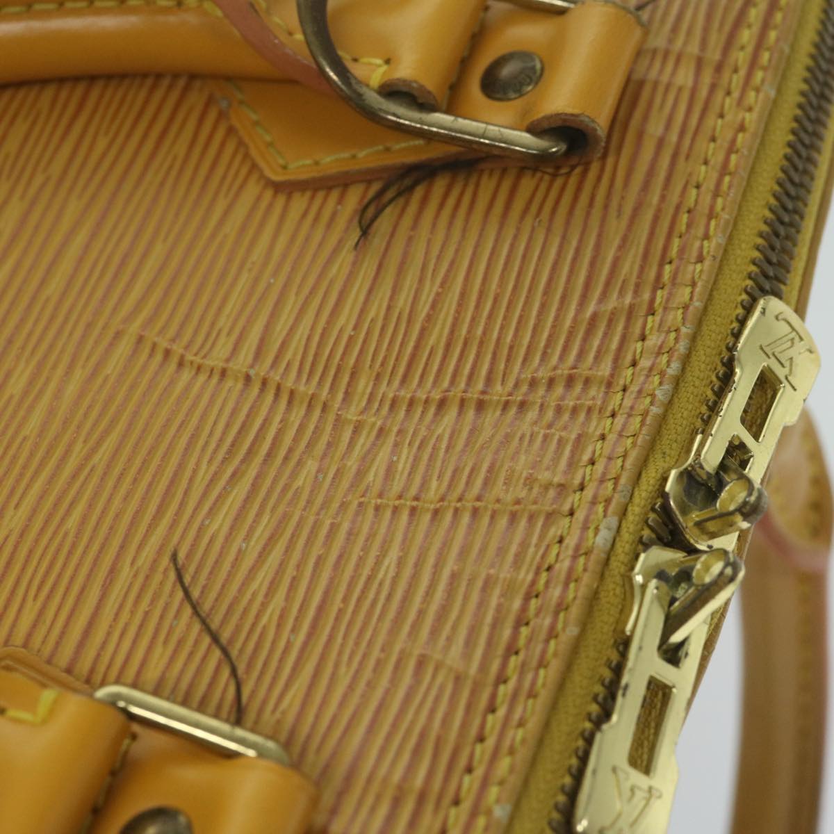 Louis Vuitton Alma Yellow Leather Handbag