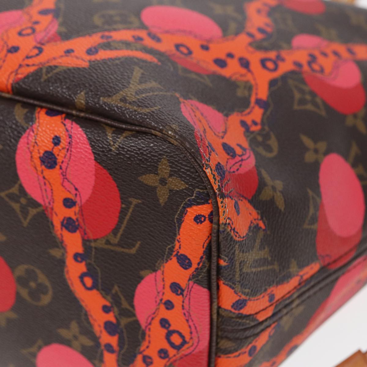 Louis Vuitton Neverfull Mm Brown Canvas Tote Bag