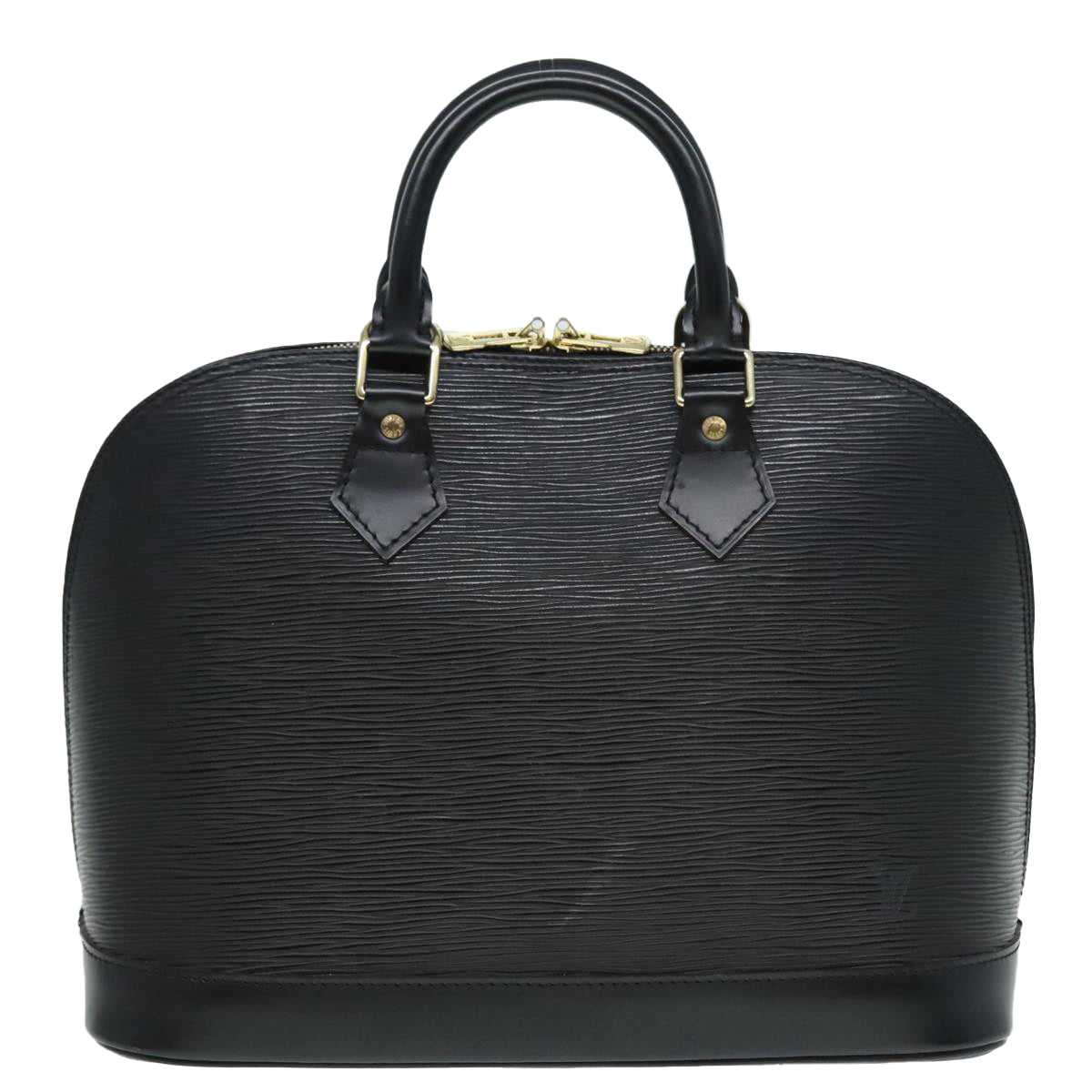Louis Vuitton Alma Black Leather Handbag
