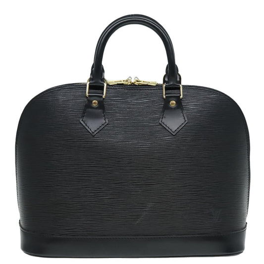 Louis Vuitton Alma Black Leather Handbag