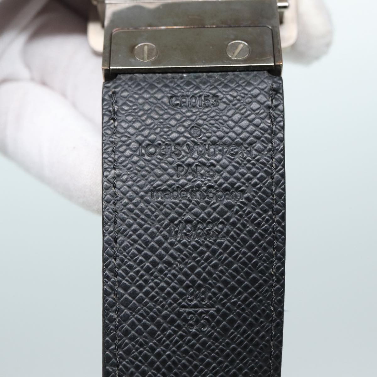 Louis Vuitton Inventeur Grey Canvas Belt
