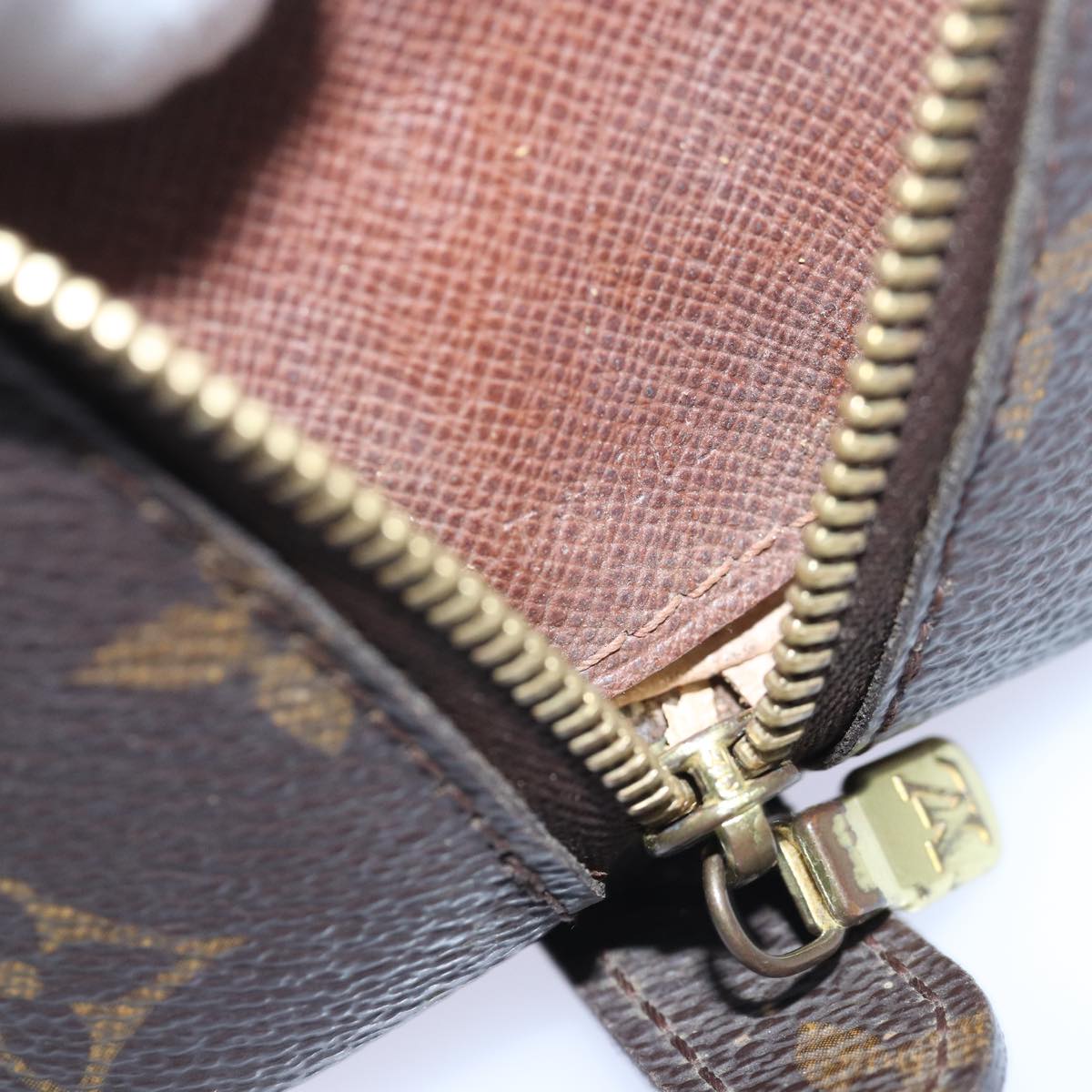 Louis Vuitton Demi Ronde Brown Canvas Clutch Bag