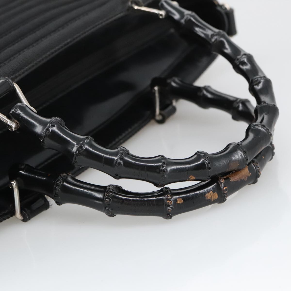 Gucci Bamboo Black Synthetic Handbag