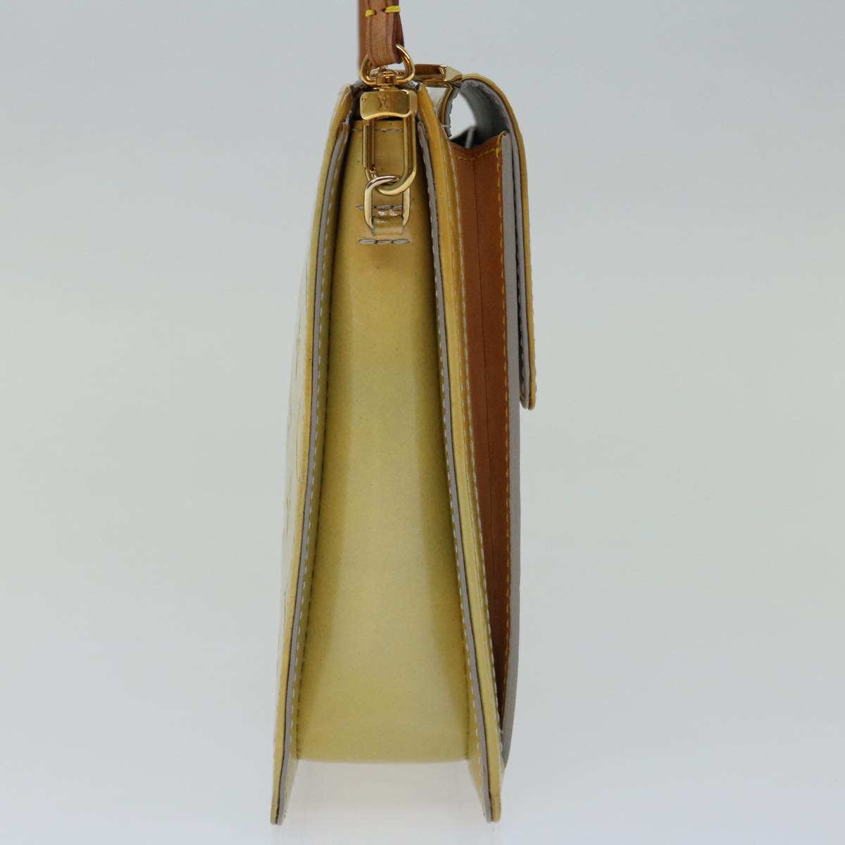 Louis Vuitton Mott Beige Patent Leather Clutch Bag
