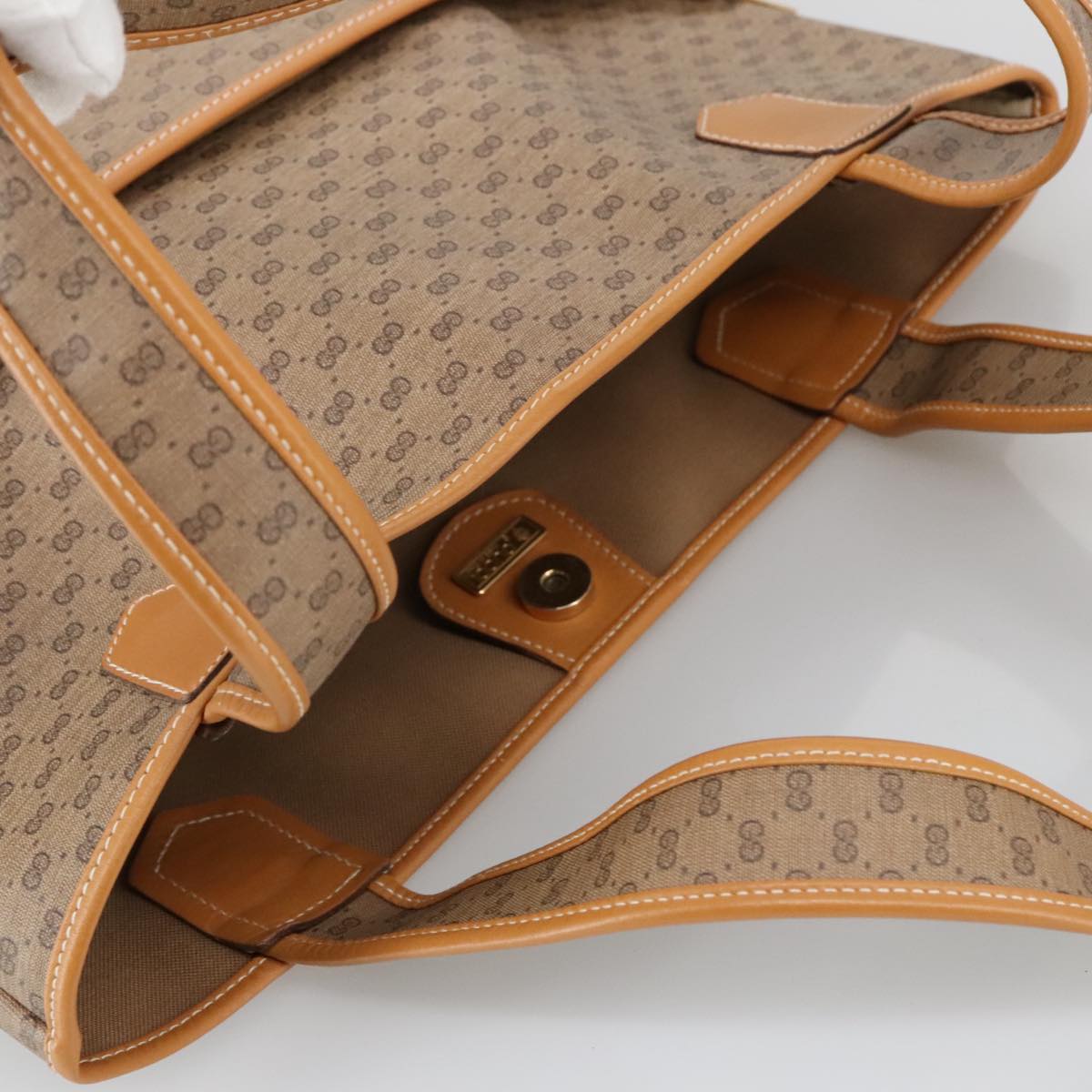 Gucci Micro Small Gg Canvas Beige Canvas Tote Bag
