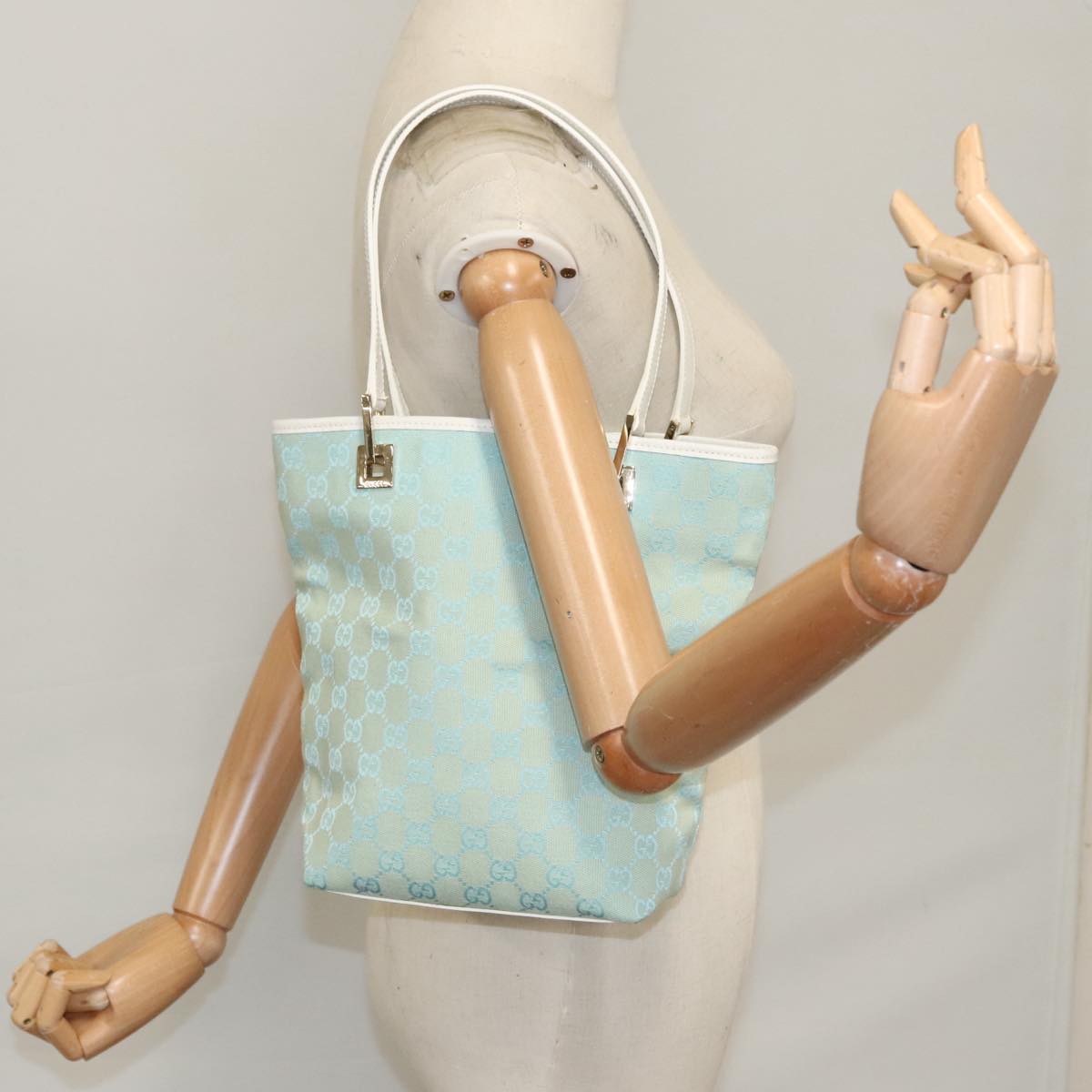 Gucci Blue Canvas Tote Bag