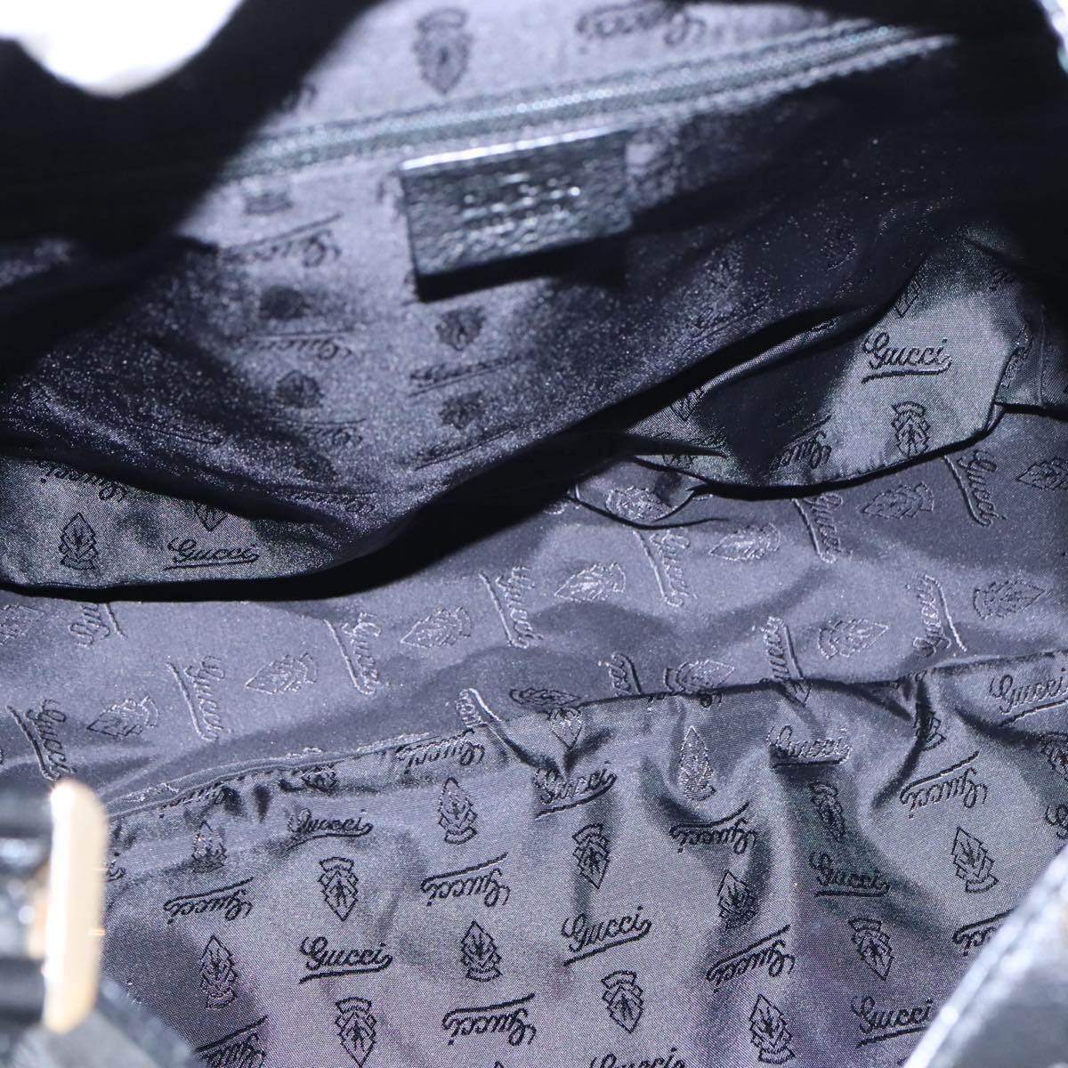 Gucci Guccissima Black Leather Shoulder Bag