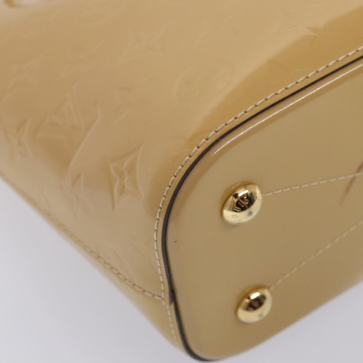 Louis Vuitton Montebello Camel Patent Leather Handbag