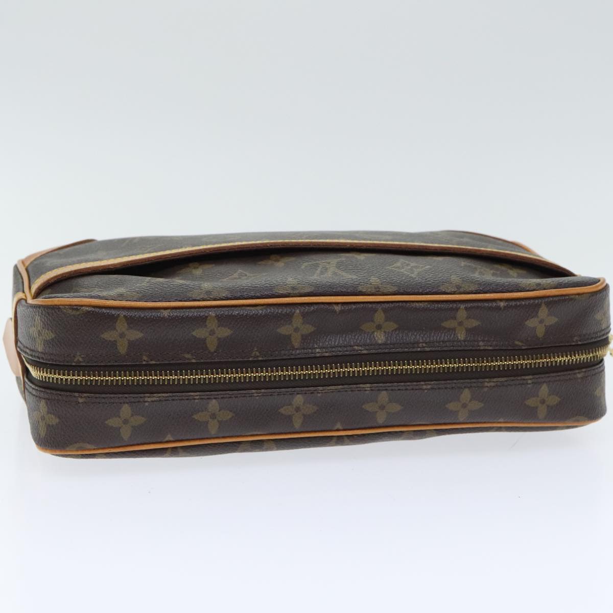Louis Vuitton Compiegne 28 Brown Canvas Clutch Bag