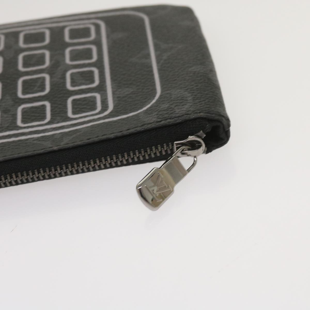 Louis Vuitton Pochette Clés Black Canvas Clutch Bag