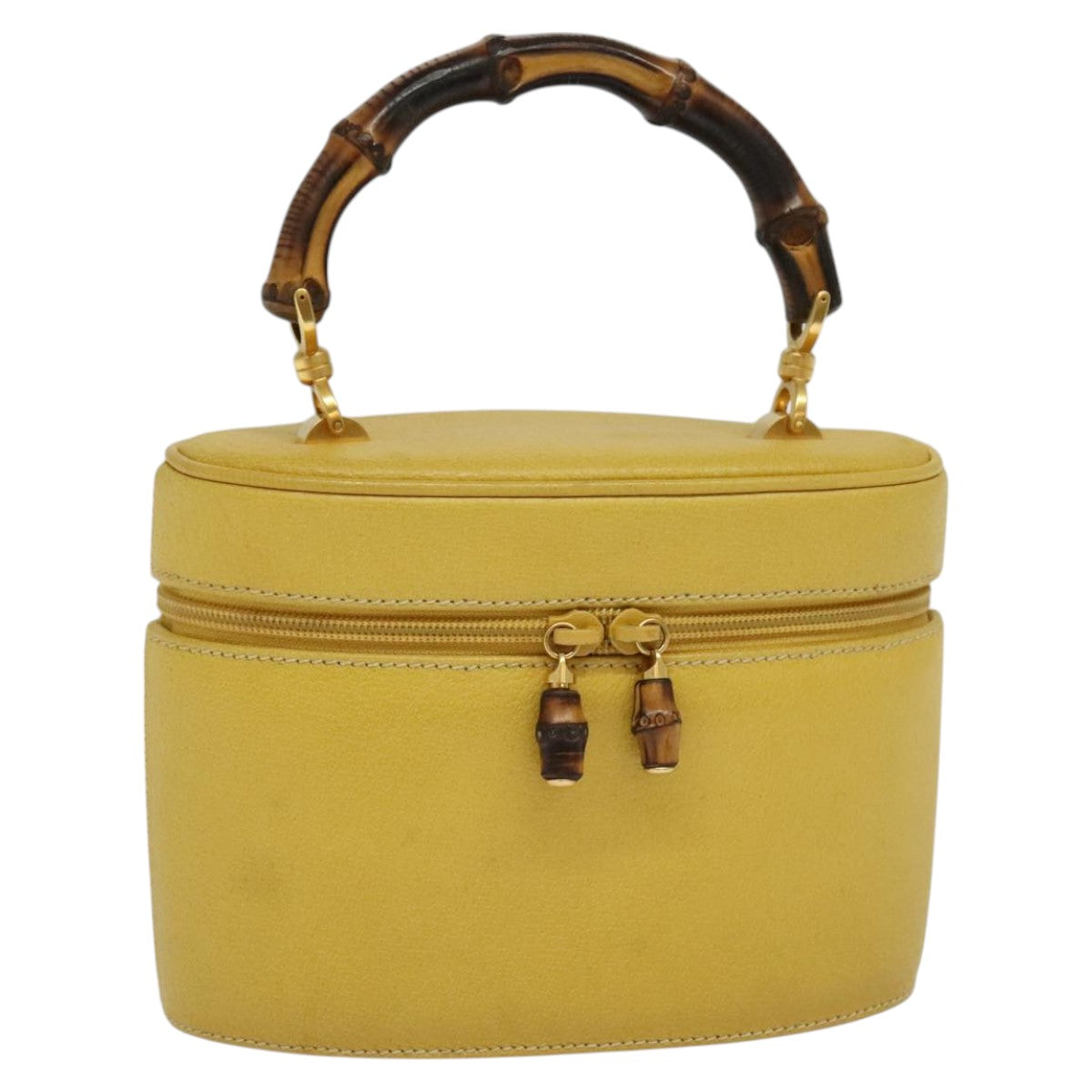 Gucci Bamboo Yellow Leather Clutch Bag