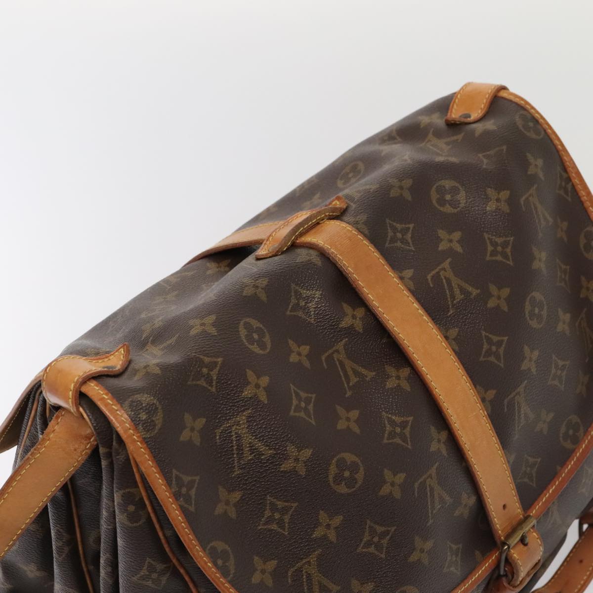 Louis Vuitton Saumur 35 Brown Canvas Shoulder Bag