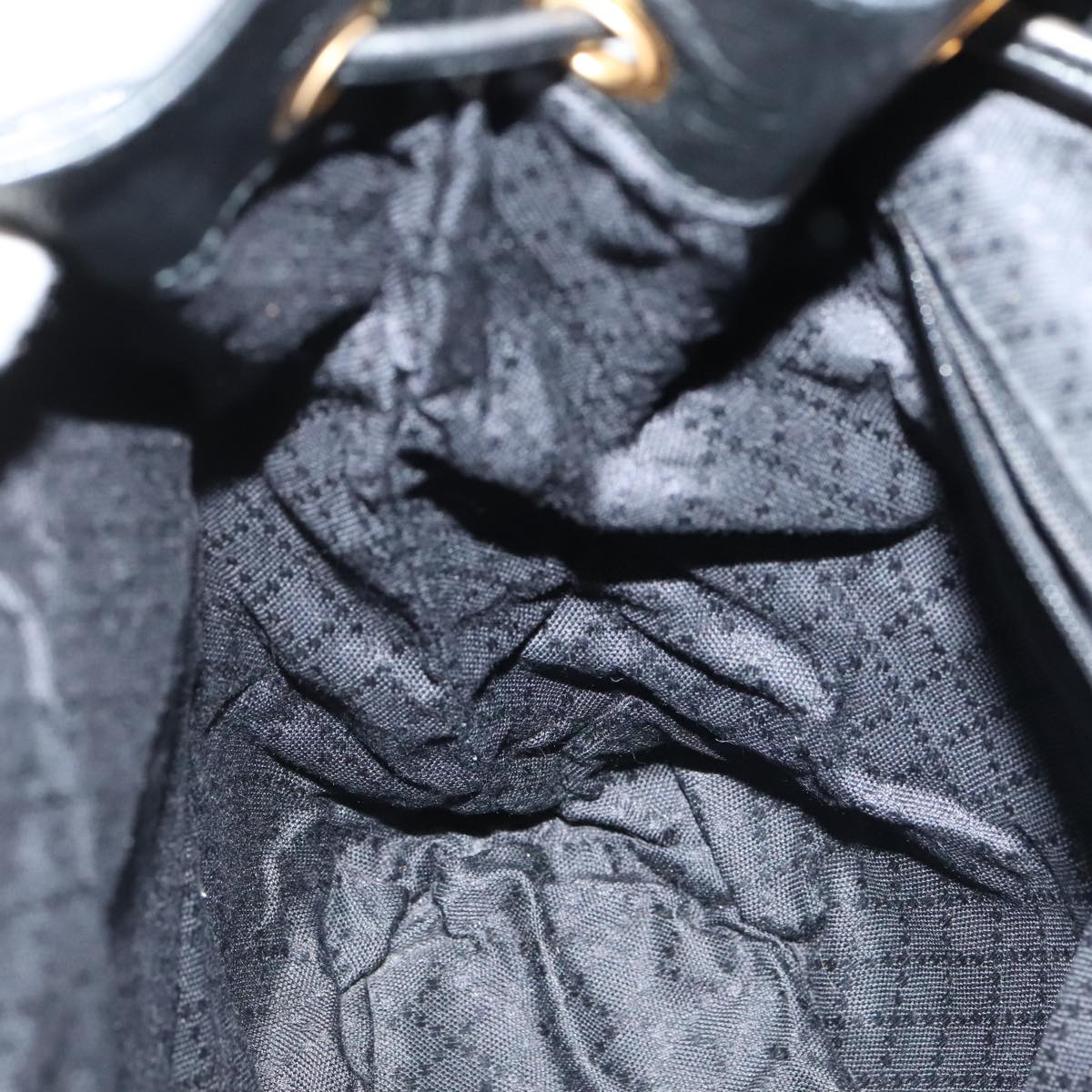 Gucci Bamboo Black Leather Backpack Bag
