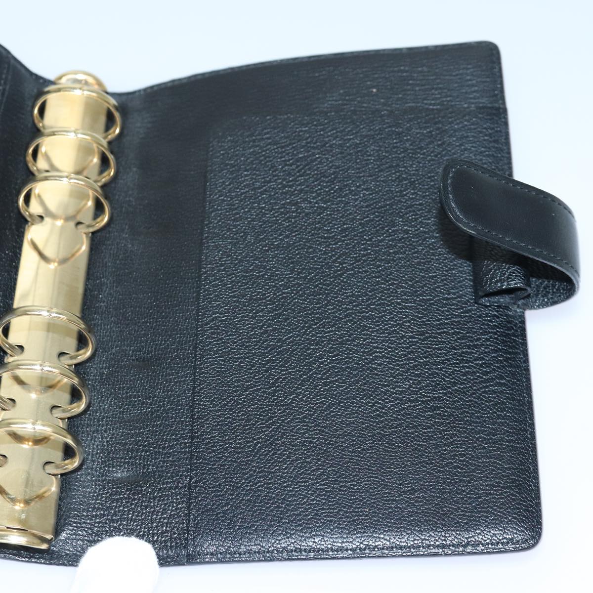 Louis Vuitton Agenda Mm Black Leather Wallet