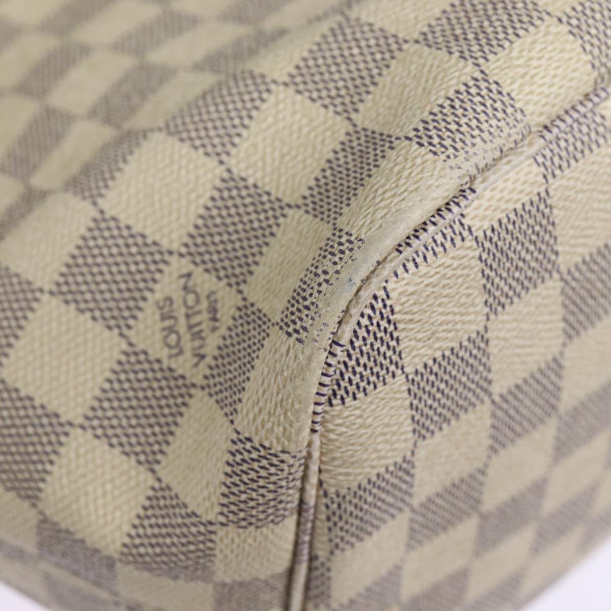 Louis Vuitton Neverfull Mm White Canvas Tote Bag