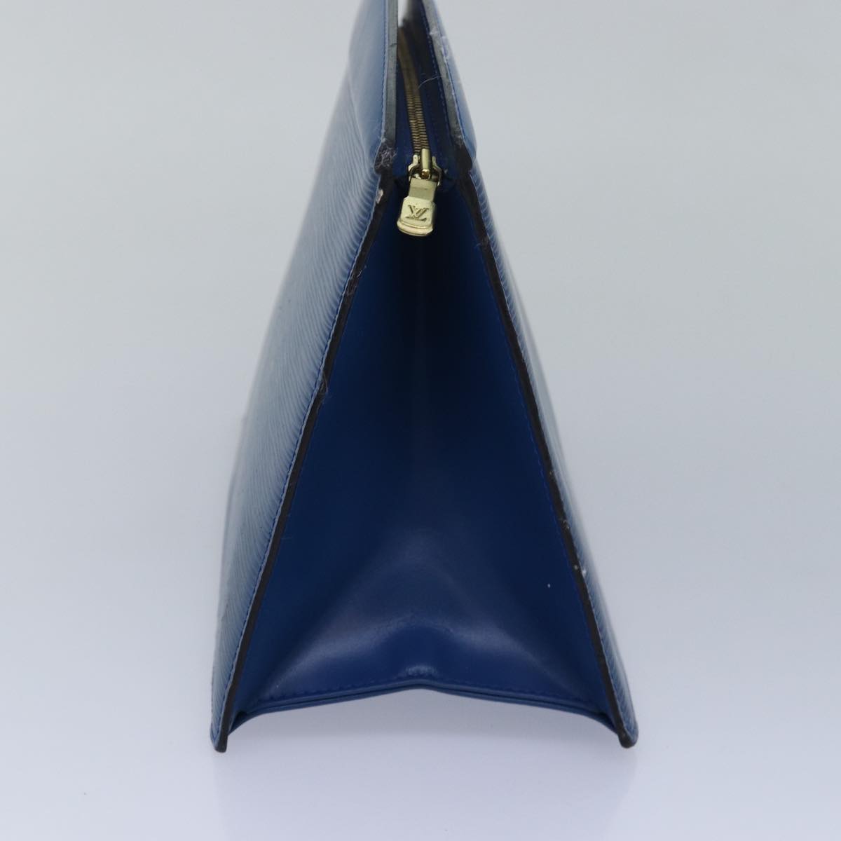 Louis Vuitton Trousse Makeup Blue Leather Clutch Bag